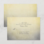 Mariage bohème rustique jaune et gris RSVP (Devant / Derrière)