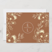 Mariage Bohème Terracotta Save The Date (Dos)