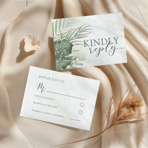 Mariage Bohème Tropical Aquarelle RSVP