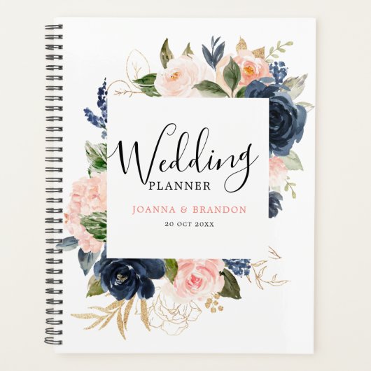Mariage Boho bleu bleu bleu rose bleu marine (Devant)