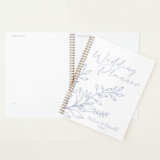 Mariage Boho de fleurs de périwinkle (Devant avec enveloppe)