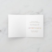 Mariage boho fille fleur carte de remerciements (Intérieur)