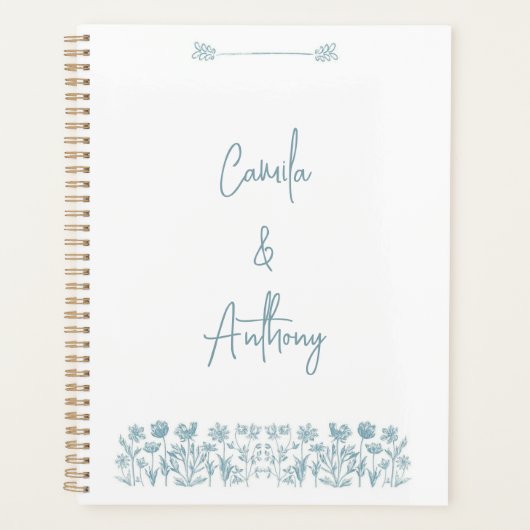 Mariage Boho Fleur sauvage bleu (Devant)