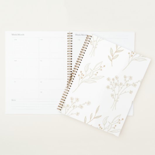 Mariage Boho Floral Beige (Devant avec enveloppe)