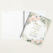 Mariage Boho moderne cadre fleuri or floral (Devant avec enveloppe)