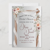 Mariage Boho Pink Peony Arch Cadre Invitation (Devant)