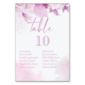 Mariage Boho Rose Numéros De Table Avec Les Noms D (Dos)