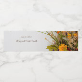 Mariage  Bois blanc Fleurs de chute Étiquette de b (Étiquettes simples)