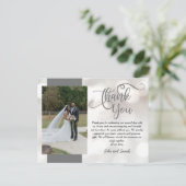 Mariage Bokeh Merci note Carte postale (Debout devant)