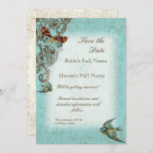 Mariage Botanica Enregistrer la date Invitation - (Devant / Derrière)