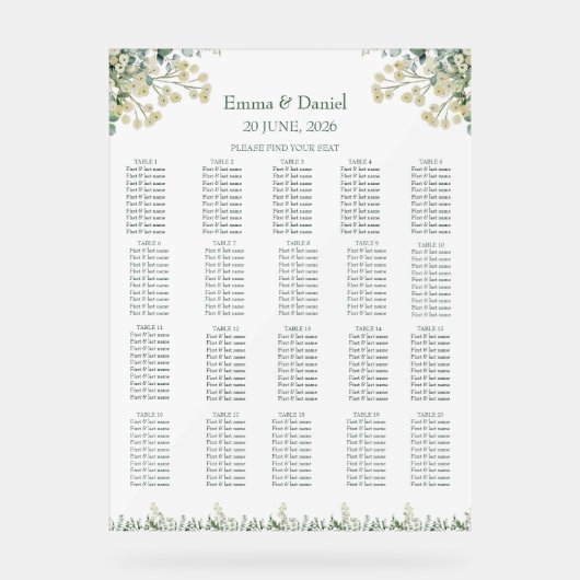 Mariage botanique à l'eucalyptus et aux fleurs bla (Recto)
