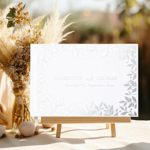 Mariage botanique argent blanc