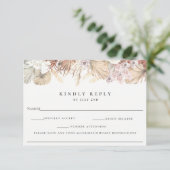 Mariage botanique bohème RSVP avec note d'allergie (Debout devant)