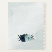 Mariage botanique de fleurs bleu foncé (Dos)