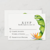 Mariage botanique de l'île tropicale RSVP (Devant / Derrière)