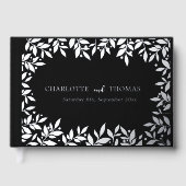 Mariage botanique de luxe en argent noir (Recto)