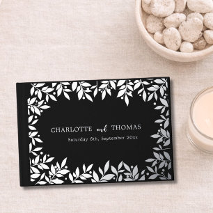 Mariage botanique de luxe en argent noir
