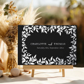 Mariage botanique de luxe en argent noir