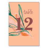 Mariage botanique de Pêche moderne Numéro de table (Dos)