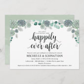 Mariage botanique du désert Carte d'invitation Bru (Devant / Derrière)