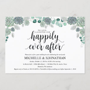 Mariage botanique du désert Carte d'invitation Bru