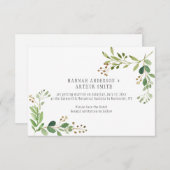 Mariage Botanique Enregistrer La Date Invitations  (Devant / Derrière)