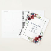 Mariage botanique floral bordeaux verdure script (Devant avec enveloppe)
