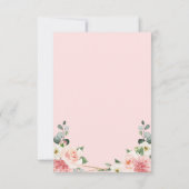 Mariage botanique géométrique rose pâle RSVP (Dos)