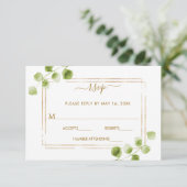 Mariage Botanique Gold Greenery RSVP (Debout devant)