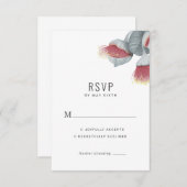 Mariage botanique minimaliste RSVP (Devant / Derrière)