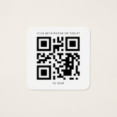 Mariage botanique moderne Eucalyptus QR Code RSVP (Dos)