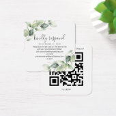 Mariage botanique moderne Eucalyptus QR Code RSVP (Bureau)