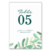 Mariage botanique moderne Numéro de table (Par défaut)