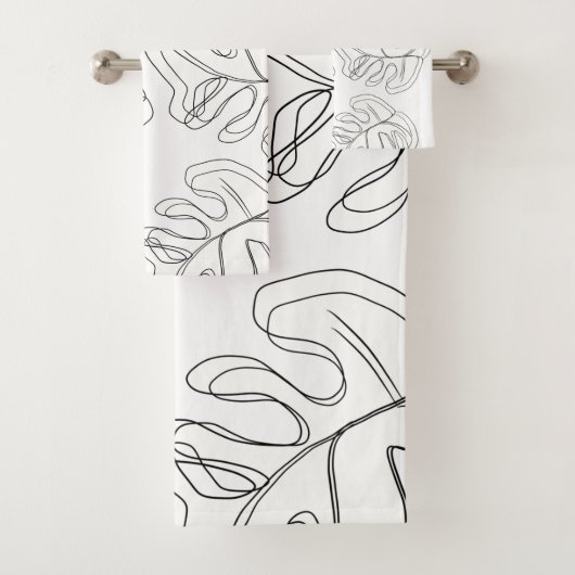 Mariage botanique Monstera noir et blanc (En situation)