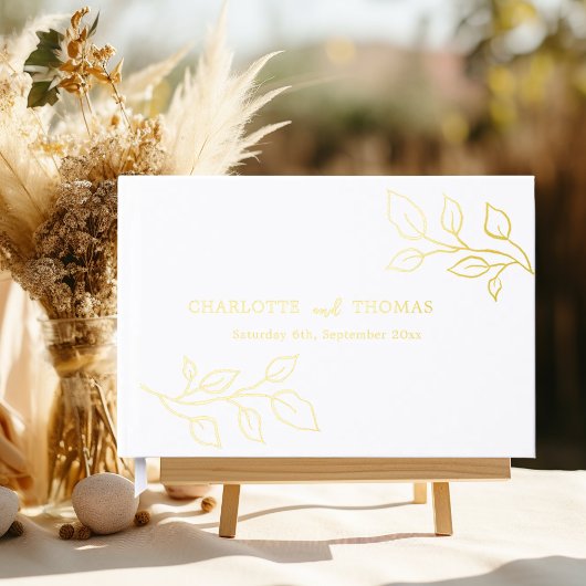 Mariage botanique or blanc 