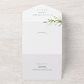 Mariage Botanique Simple Tout En Une Invitation (Dehors)