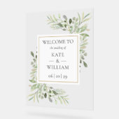 Mariage botanique verdoyant Bienvenue (Angle)