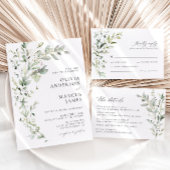 Mariage botanique vert Détails Carte de boîtier