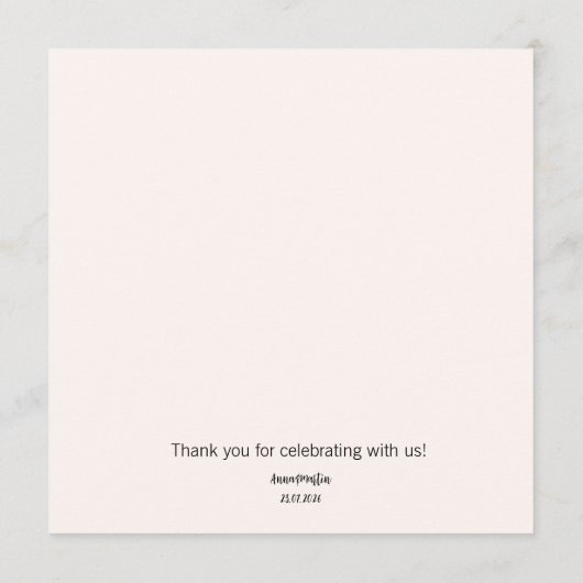 Mariage botanique vintage gravure Menu (Dos)