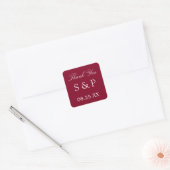 Mariage Bourgogne Favor Merci Sticker (Enveloppe)