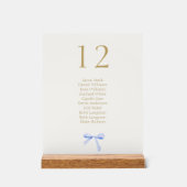 Mariage branché de ruban Numéro de table et siège (Recto)