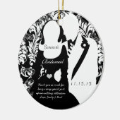 Mariage Bridesmaid Mariage Ornement de Noël (Gauche)