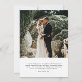 Mariage Brooklyn | MERCI + CARTE PHOTO (Dos)