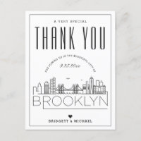 Mariage Brooklyn | Merci de venir ! Carte postale