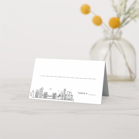 Mariage Brooklyn | Placer les cartes de nom de tab (Devant)
