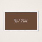 mariage Brown billet de boisson (Dos)