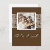 Mariage Brown Blanc Modèle photo Enregistrer La Da (Devant / Derrière)