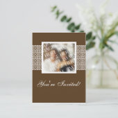 Mariage Brown Blanc Modèle photo Enregistrer La Da (Debout devant)