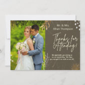 Mariage Brown Couple Photo Merci plat (Devant)