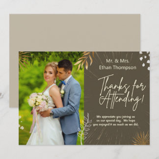 Mariage Brown Couple Photo Merci plat